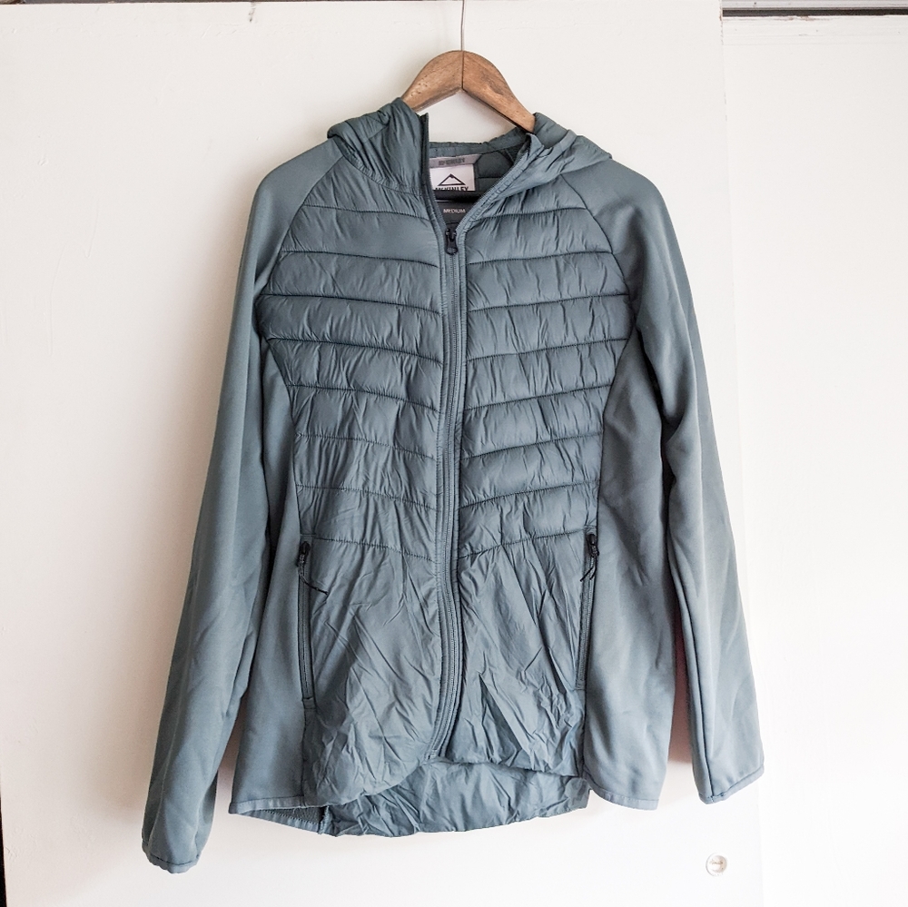 McKinley Flex M Hybrid pale blue quilted puffer jacket